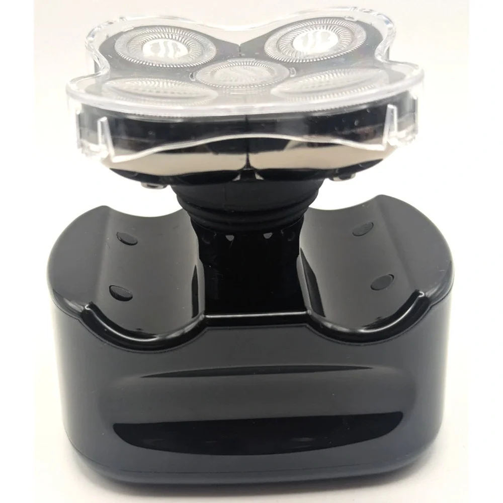 PITBULL Gold Rotary Head Shaver 5 Blade Electric Head Shaver Black No Cord